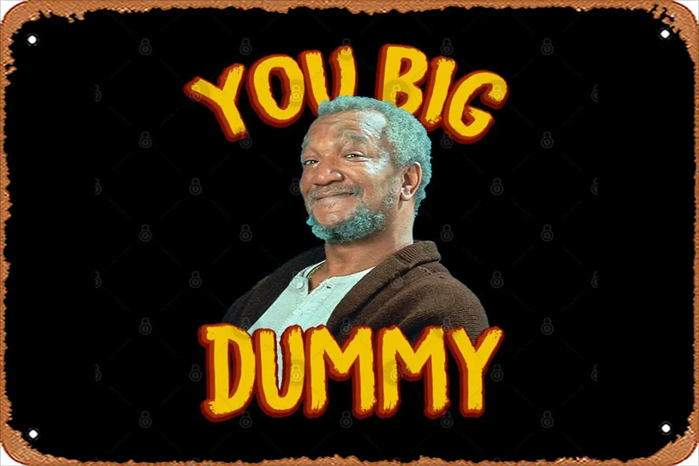 ريترو تين تسجيل سانفورد وابنه دمية كبيرة مضحك الجدة علامات معدنية رجل الكهف علامات روح الدعابة أفلام الموسيقى بار ملصق فني ريترو P