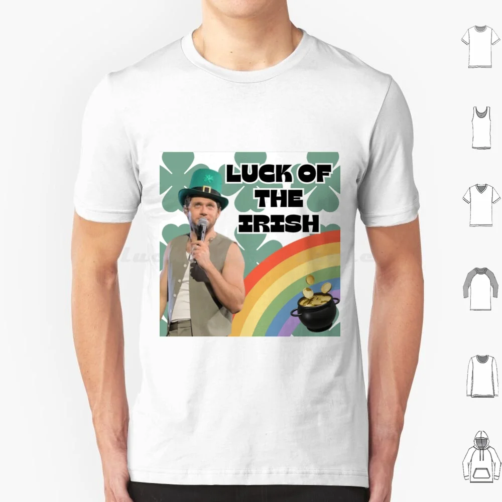 Niall Horan Luck Of The Irish Design T Shirt Cotton Men Women DIY Print Niall Horan Niall Horan Face Black And White Heartbreak