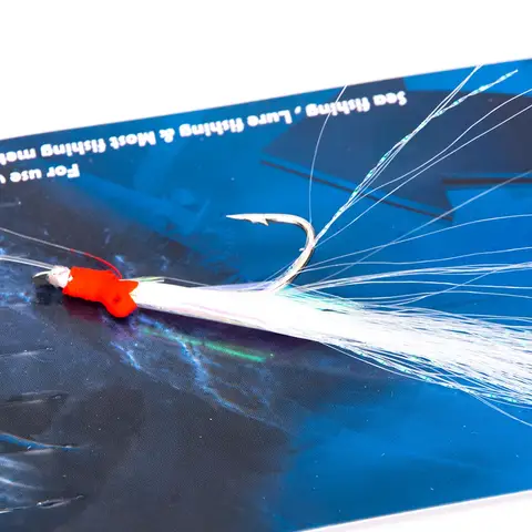 5 st/pack Sabiki mjuka fiskebete riggar bete jiggar lock fjäderlock sill bete tackle verktyg för makrill och djuphavsfiske 10 best sales makrillriggar - №3