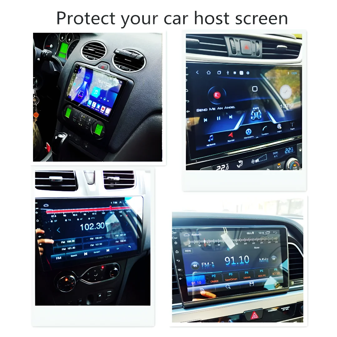 für 9-Zoll-HD-Displayschutz aus klarem gehärtetem Glas, Android-Auto, Multimedia-Radio-Player, DVD, GPS, vollflüssigkeitskristall-Display – Detail 1