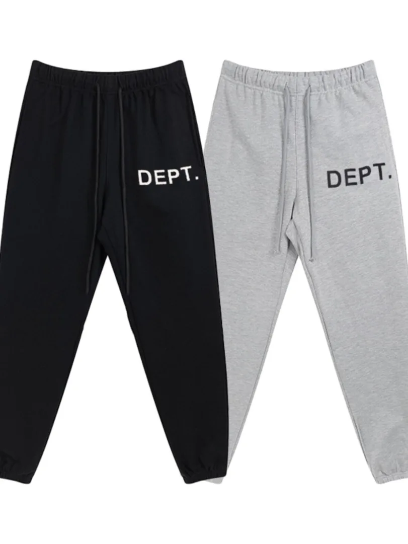 Gallery Dept Basic Alphabet Printed Drawstring Pants Cotton Tie Casual Sweatpants