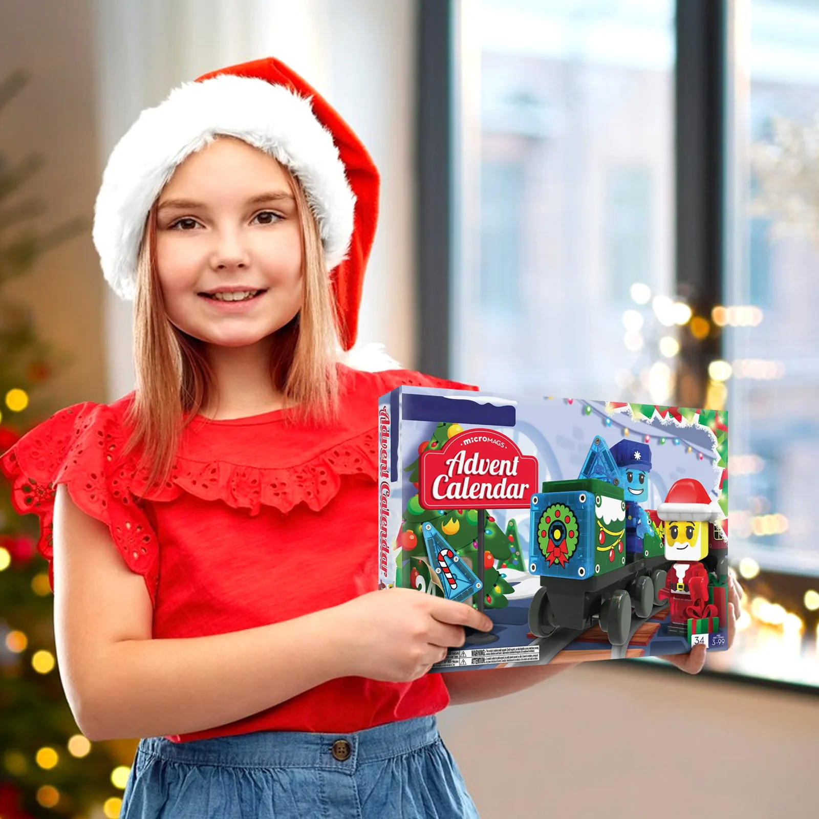 مجموعة بناء مغناطيسية مكونة من 34 قطعة من تقويم القدوم من YHOPE، مبنى مغناطيسي #4