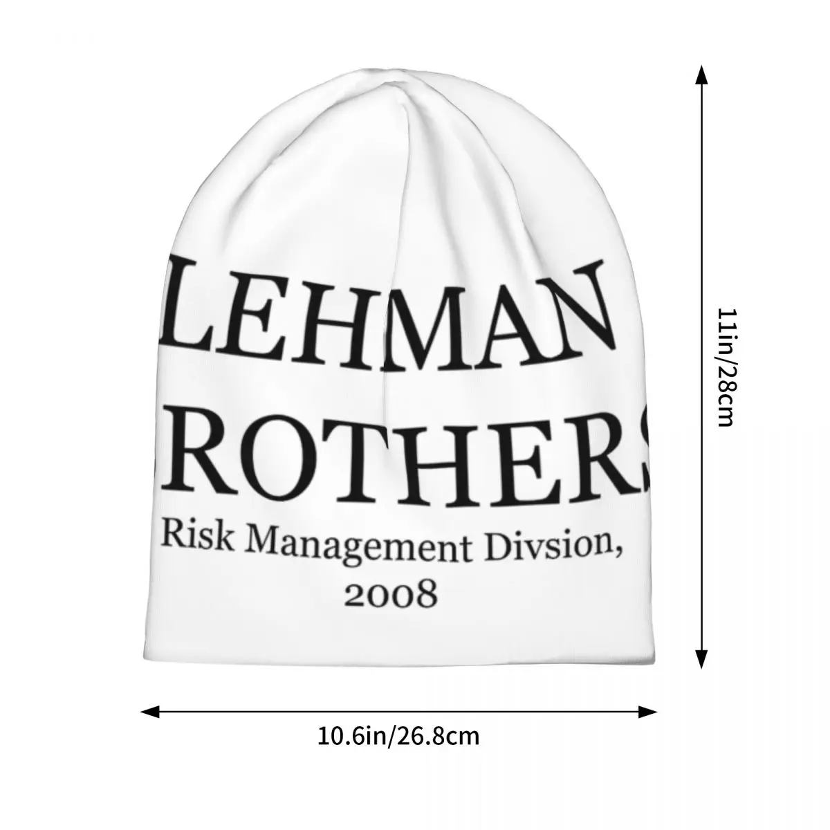 Women Men Lehman Brothers Risk Management Department 2008 Chemo Beanie Cap Merch Autumn Winter Headwear Bonnet Knitted Hat