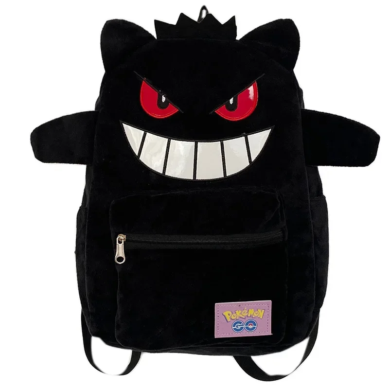 Pokemon Gengar Pikachu Plush Backpack Trendy Cool Large Bag Cute Cartoon Kawaii Couple Gift Storage Toys Anime Accessories