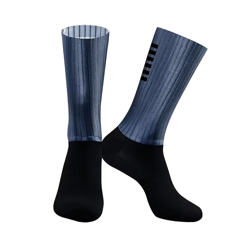 Silikon-Radsocken Anti-Rutsch-Socken für Herren Fahrrad-Sport-Laufsocken Calcetines Ciclismo