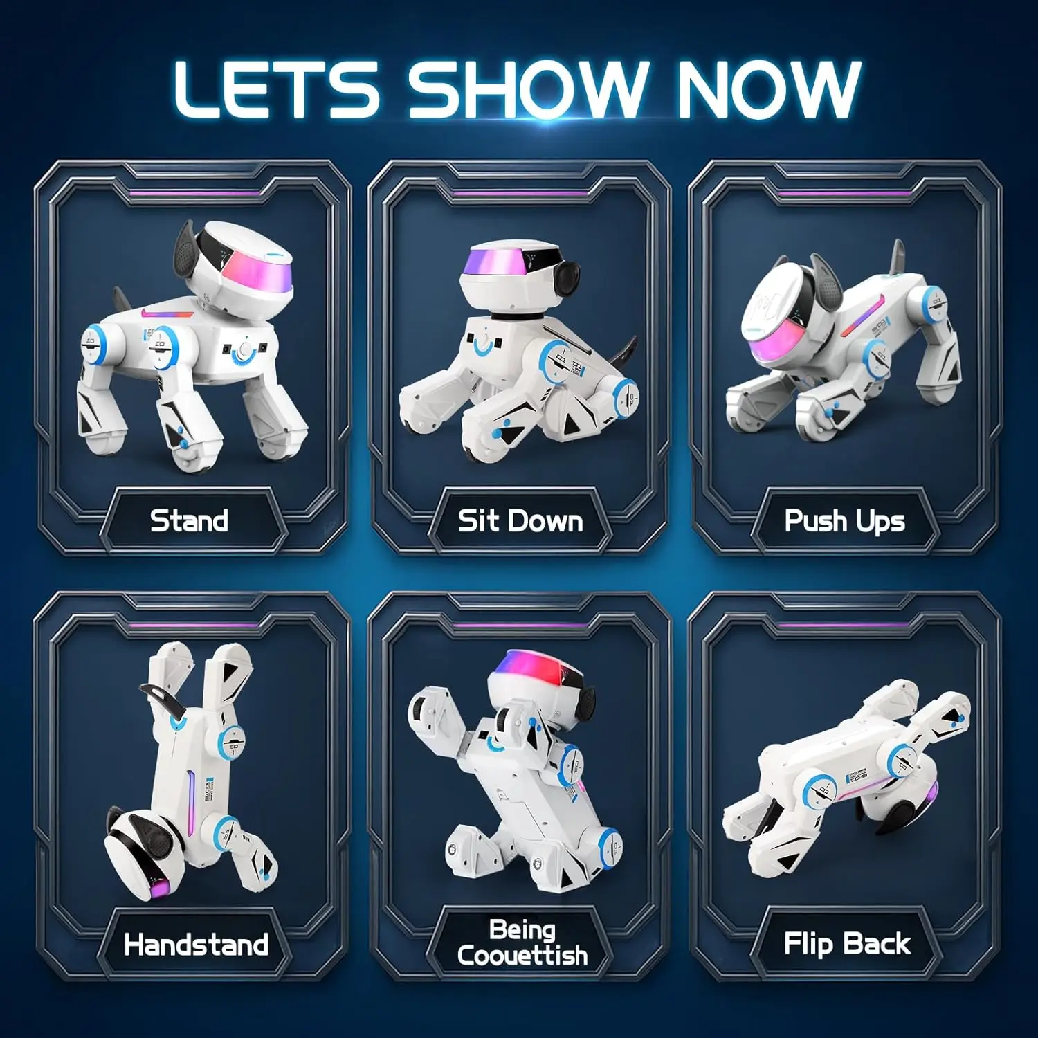 RC AI الذكية روبوت الكلب الذكي البرمجة الميكانيكية لعبة Rc القيادة الصوتية مع الغناء الرقص ضوء روبوت الكلب التفاعلي