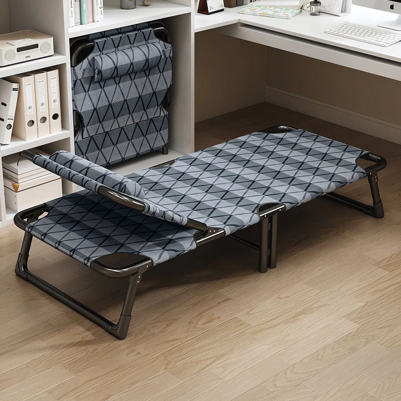

‌Portable Folding Bed Lightweight for Office Nap Camping Recliner Chair with Adjustable Backrest Multi-functional Guest Bed