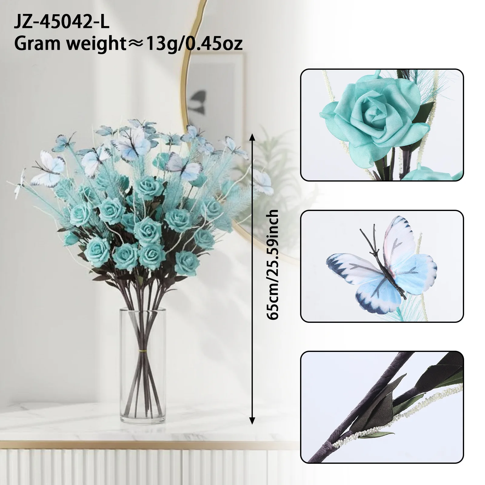 10PCS Butterfly Artificial Flowers Bouquet Fake Flowers Wedding Decoration for Home Decor Garden Vase Ornament Accessories