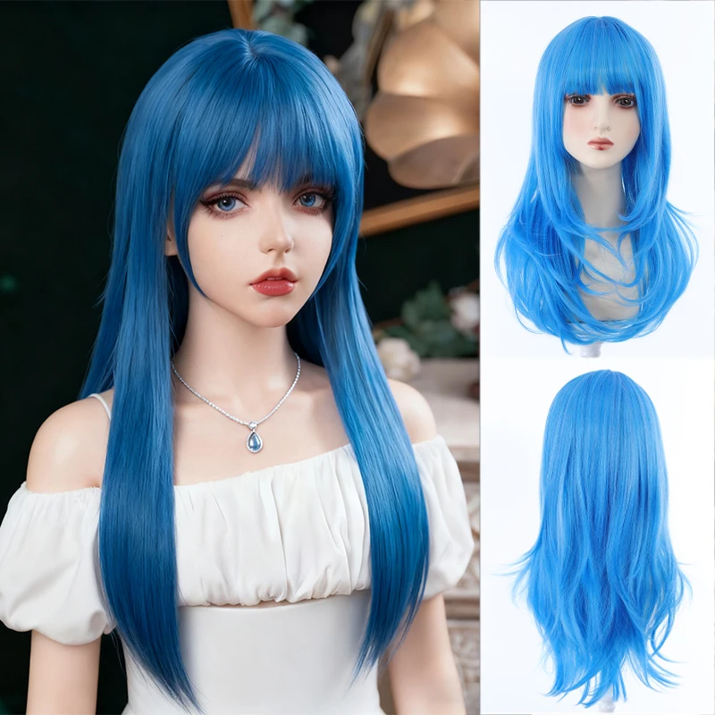 

A long Lolita "Hoshino Sakura" magical girl style high-level straight hair full headgear