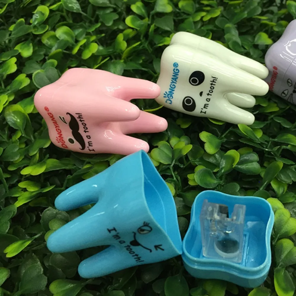 Classroom Prize Creative Pencil Sharpener Cartoon Teeth Sharpener Mechanical Tool Gift Pencil Cutting Tool Office Supply