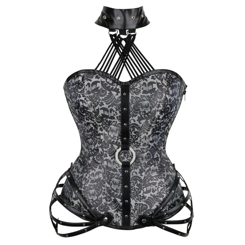 Steampunk Clothing Women Vintage Gothic Pu Leather Corset Steampunk Black Outerwear Bustier Corselet Overbust Tops Plus Size Red