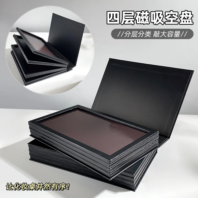 

Четырехслойная книга теней для век с магнитной присоской, пустой лоток, губная помада «сделай сам», косметическая упаковка для румян, лоток для самостоятельной сборки