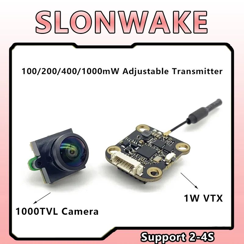 Over 5km fpv suit 5.8G 48CH 1000mW adjustable Wireless AV Transmitter and Starlight CMOS 1000TVL FPV Camera for RC Racing Drone