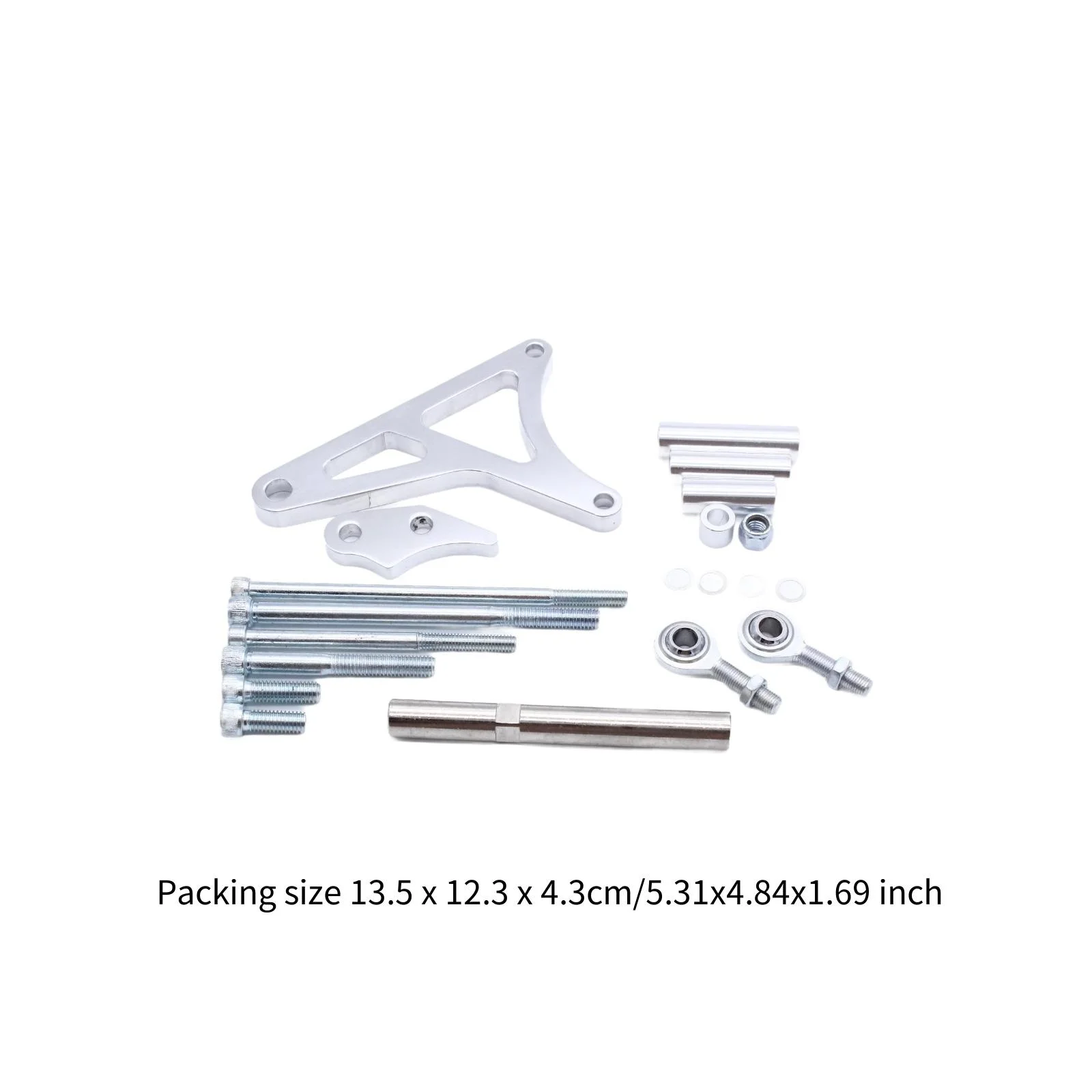 Polished Aluminum Alternator Bracket Kit Part for Ford Small Block 302 Cars