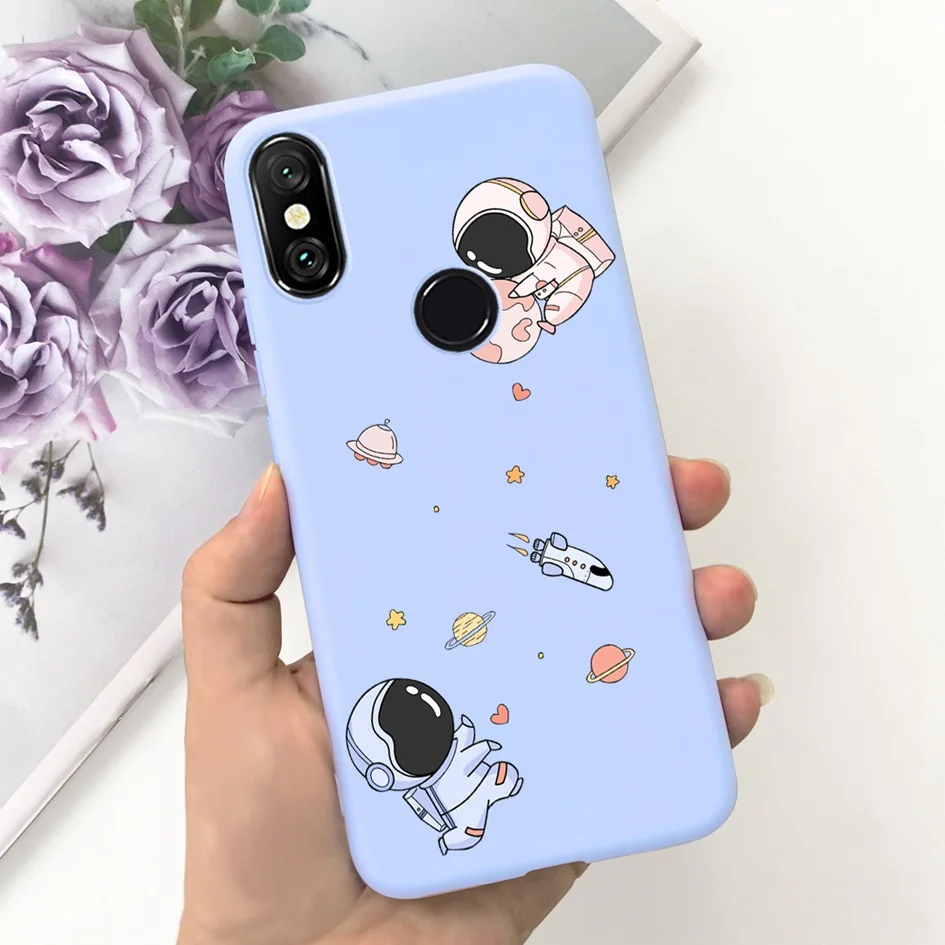 حافظة رائد فضاء لطيفة لهاتف Xiaomi Redmi Note 5 6 Pro غطاء من السيليكون الناعم لهاتف Xiaomi Redmi Note 6 Pro Funda Note6 Note5 المصد #6