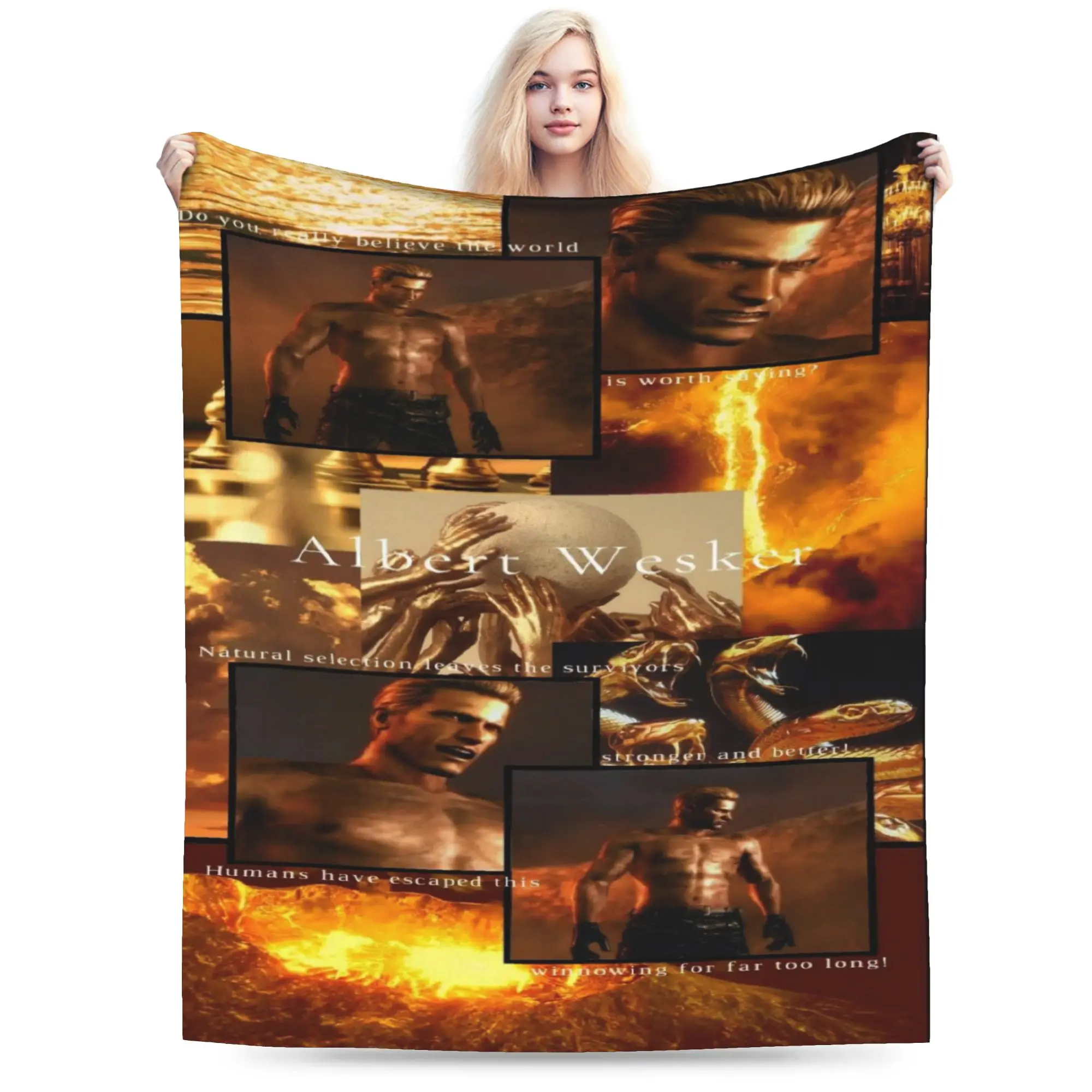 New Arrival Albert Wesker  Blankets Super Soft Flannel  Comfortable Throw Blanket Machine Washable
