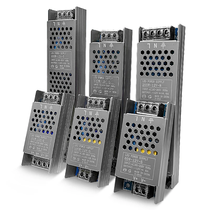 

New 60W 100W 120W 200W 300W 400W DC 12V 24v AC220-240V Light Emitting Diode Driver Switching Power Transformer