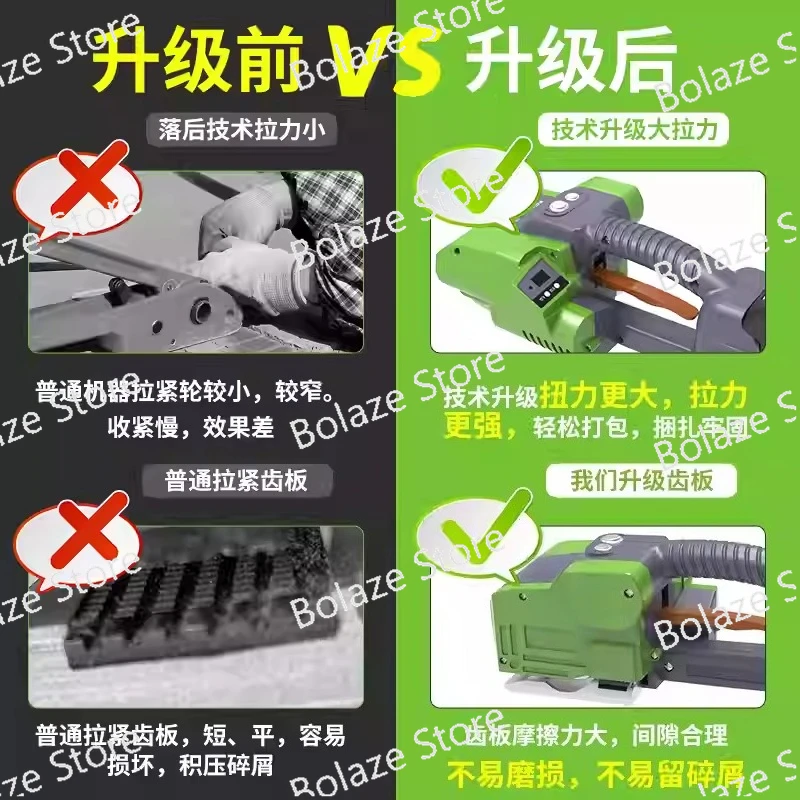 Automatic Electric Strapping Machine Handheld Integrated Strap Tightening Hot Melting for PET Plastic Strap
