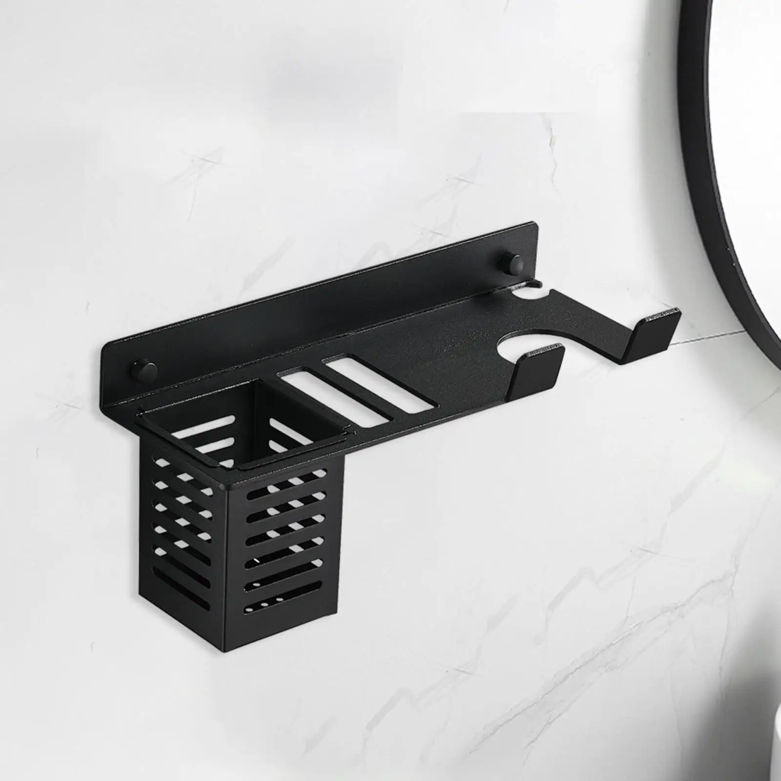 

Hairdryer Holder Wall Mounted Bathroom Shelf for Hair Dryers Home