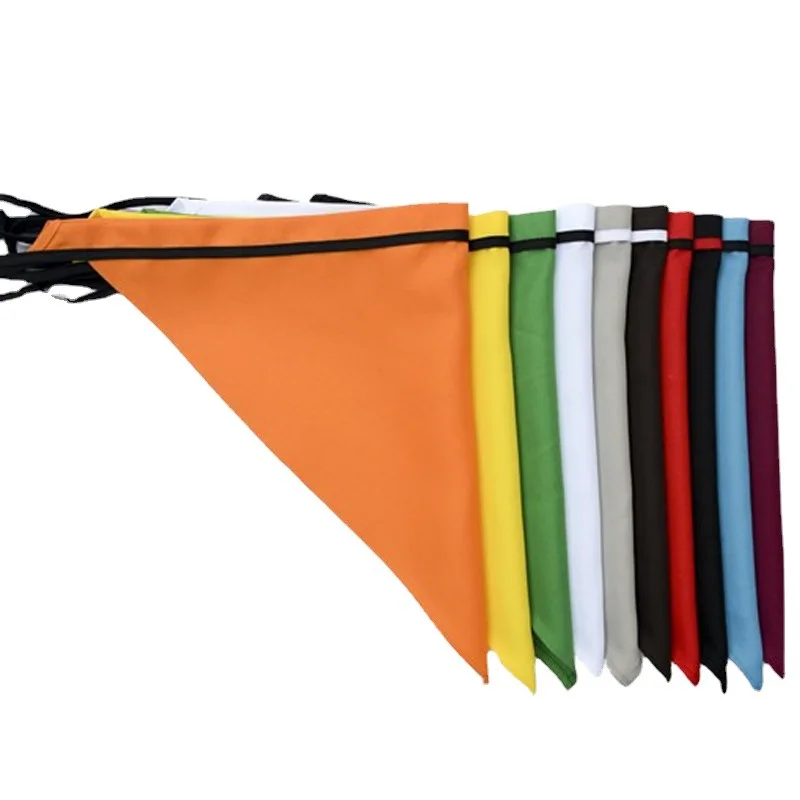 Adult Adjustable Chef Hat Breathable Triangle Head Scarf Kitchen Accessories Cooking Hat Restaurant Chef Worker Cap Dustproof