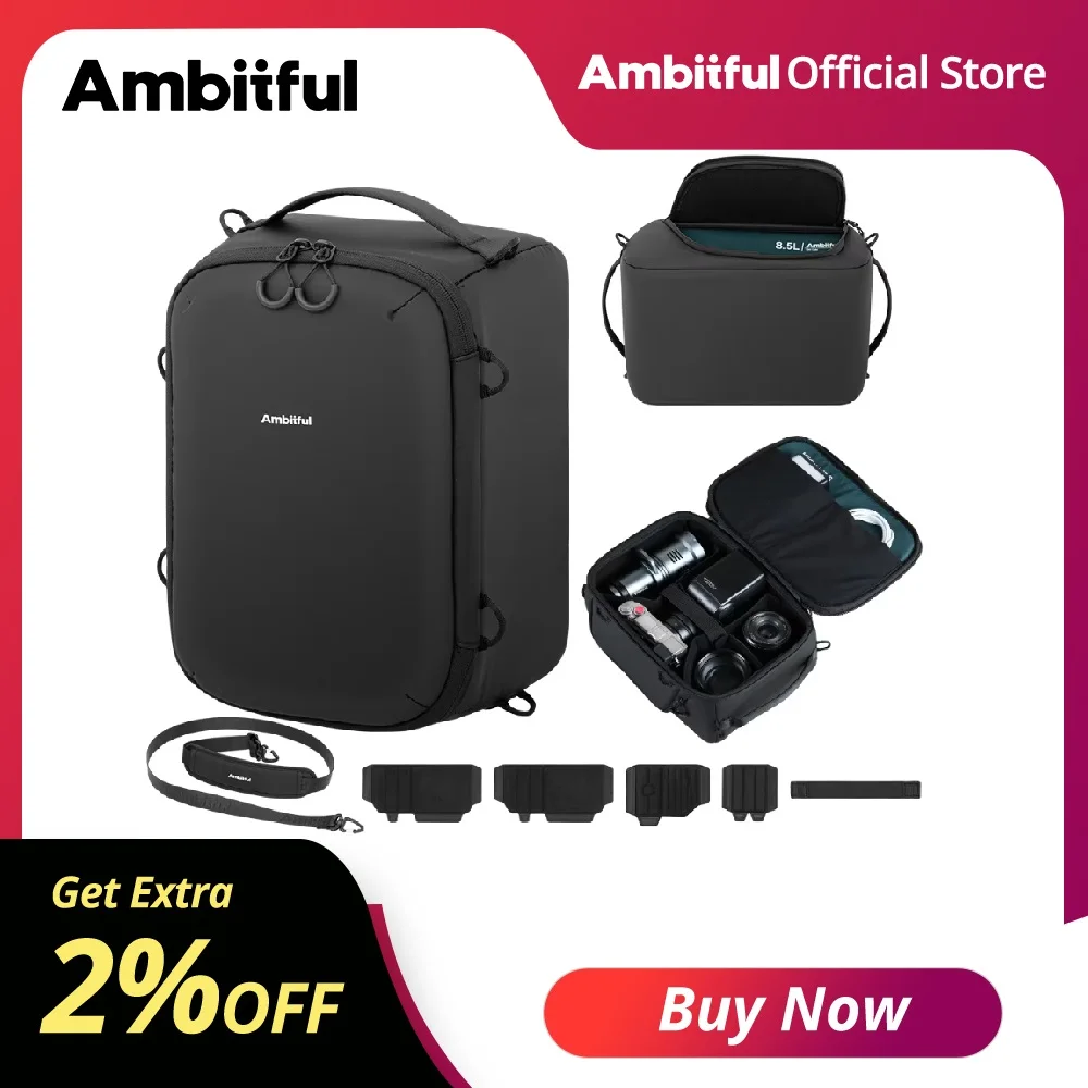 Ambitful Om Cube Photography DSLR Inner Bag Camera Lens Crossbody Storage Multifunctional Thick Handbag For Canon Fuji Sony