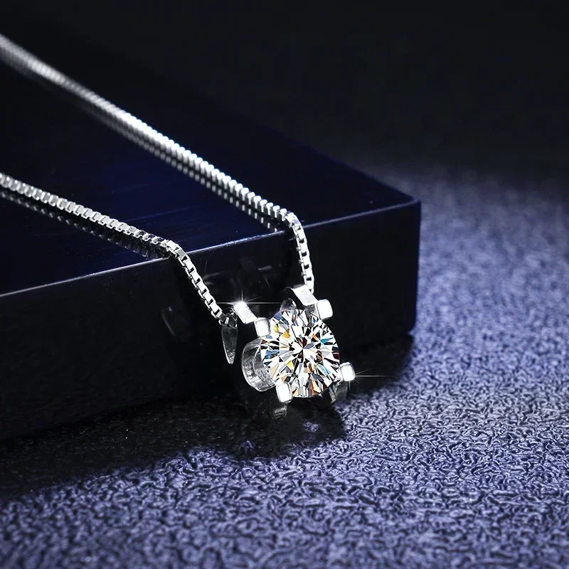 NovaGlod  High - End PT950 Platinum Women's Accessories - 1 Carat D Color Moissanite Cow Head Pendant, Excellent Cut, Diamon