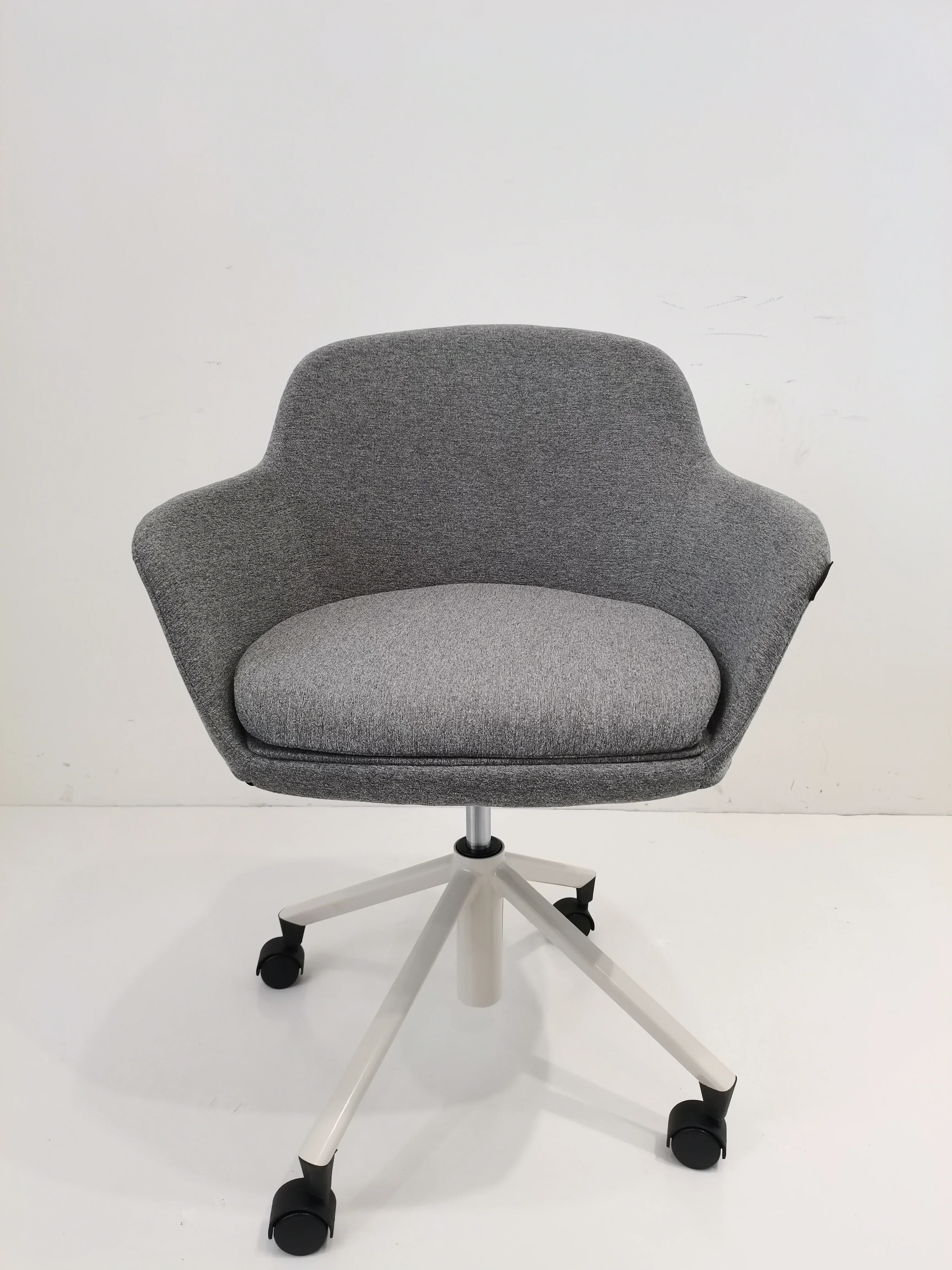 Modern office building hotel project low back fabric swivel reception chair