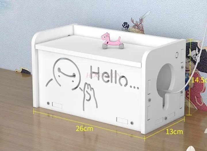 1pcs Wire storage box, socket, desktop organizer box, power cord, data cable, charger, shielding device