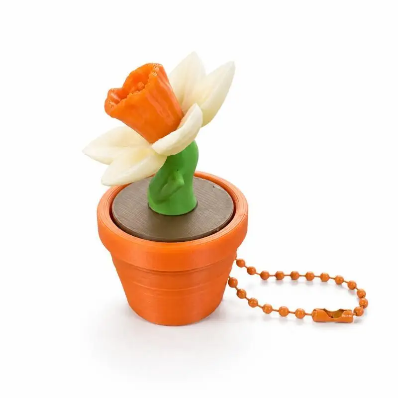Winziger Topfpflanzen-Fidget-Charm, Umweltfreundlicher PLA 3D-Gedruckter Frühlings-Blumen-Pflanzen-Stil Entspannungs-Rucksack-Deko-Schlüsselanhänger – Detail 5