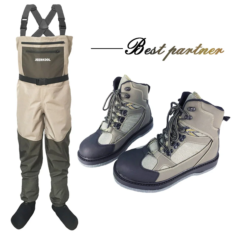 Fishing Waders Felt or Rubber Shoes Waterproof Hunting Wading Clothes Upstream Reef Rock Fishing Boots Fly Fishing Wading Boots