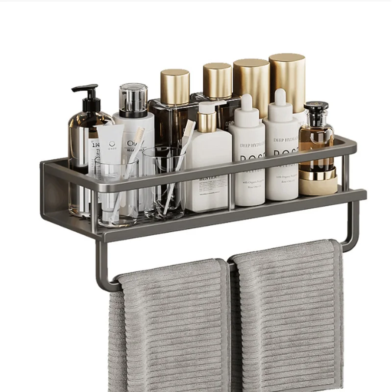 

Bathroom storage rack, non perforated washbasin, wall mounted bathroom storage rack