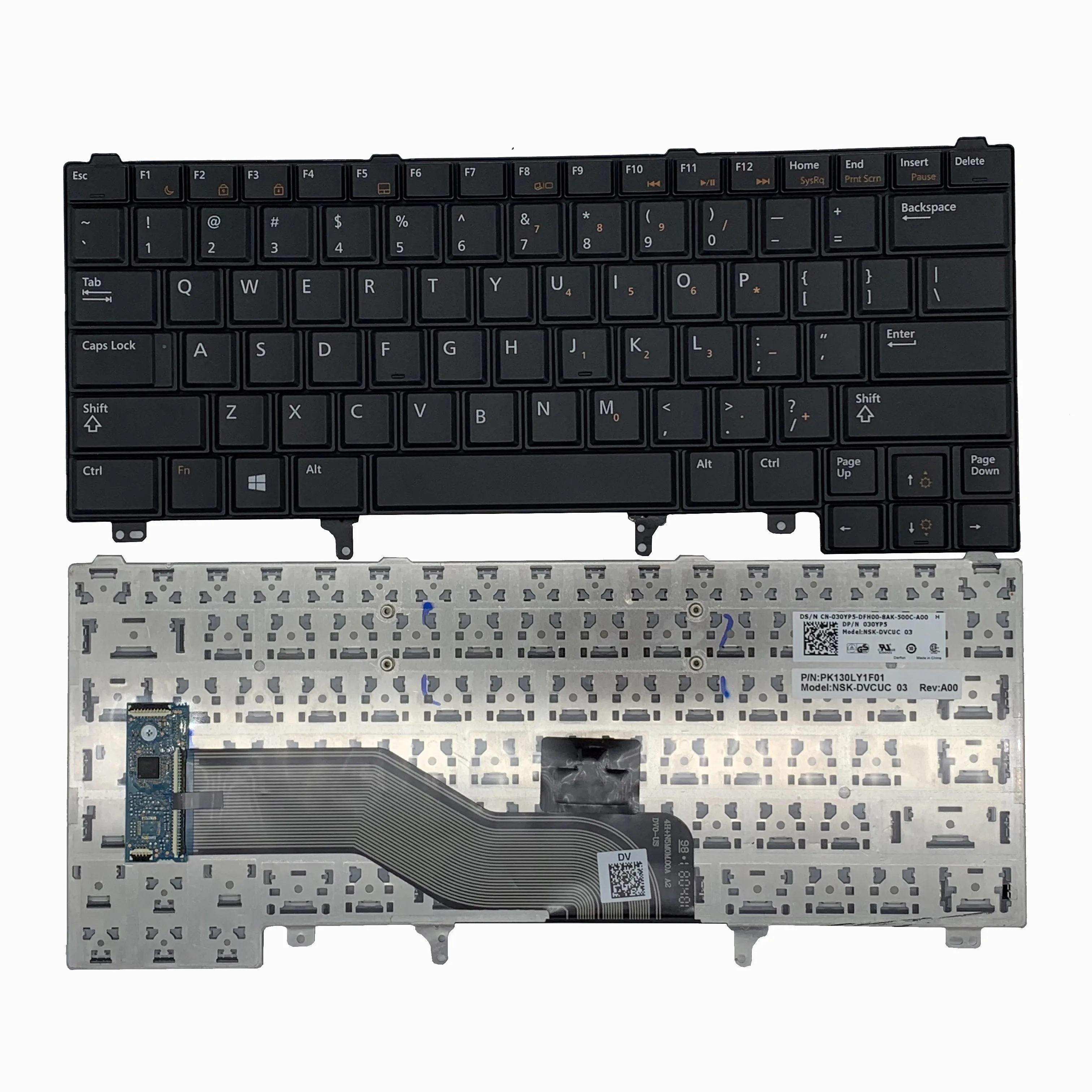 

New US keyboard for Dell Latitude E6220 E6230 E6430s E6420 0C7FHD English without Point Stick black