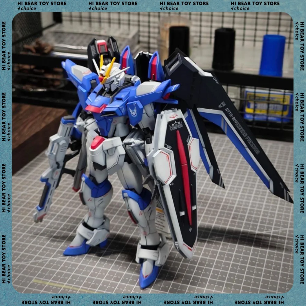 1/144 XFS Hg Rising Freedom SEED FREEDOM With Water Sticker Bracket Double Mask Assembly Model Mech Figure Collection Toy Gift