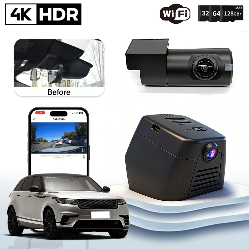 

NEW ! HD 4K 2160P Car Dvr APP＆WIFI Control DashCam Night Vision Video Recorder For Land Rover Discovery Sport 2020-2025