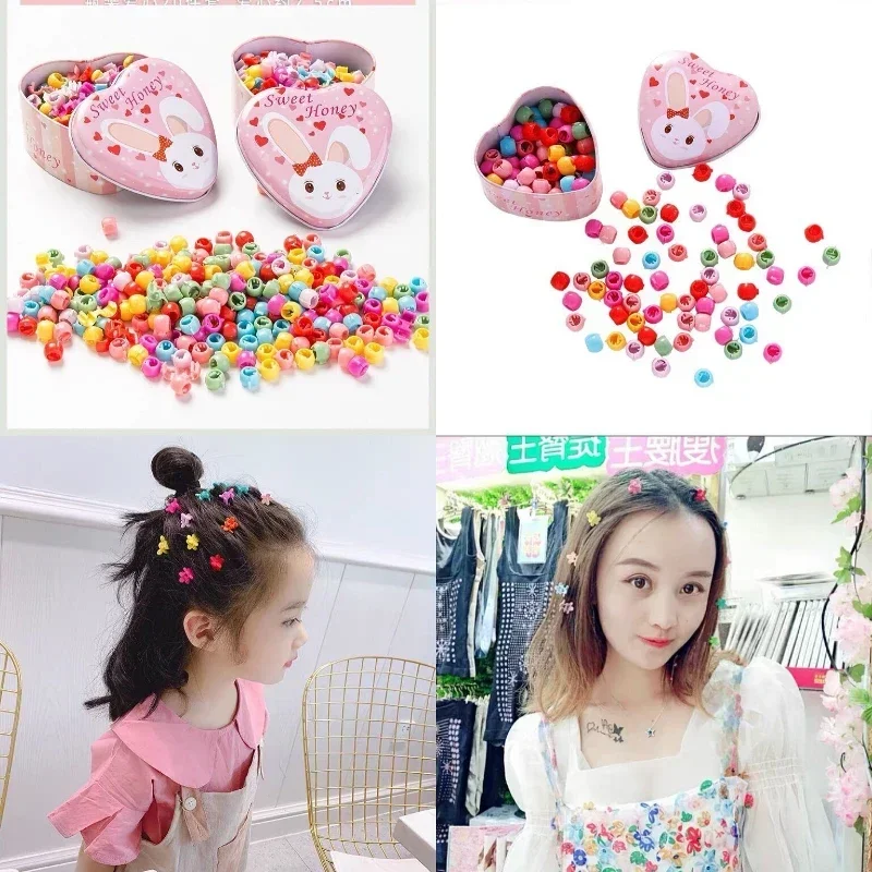 20-60PCS Colorful Candy Shape Hair Buckles Decorative Hairpins Cute Mini Hair Clips Beads Children Hair Accessories New Headwear