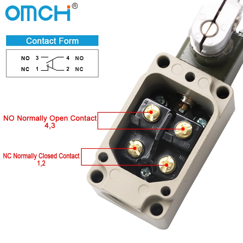 OMCH 1 قطعة آلة صناعية الاتصال الفضي الذاتي إعادة تعيين مقاوم للماء السفر التبديل WL سلسلة لحظة انتعاش الحد التبديل