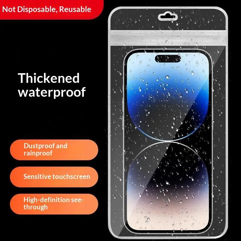 10Pcs Universal Waterproof Phone Pouch 6.3/6.8/7.2inch Transparent Underwater Bag Summer Swimming Phone Protective Case