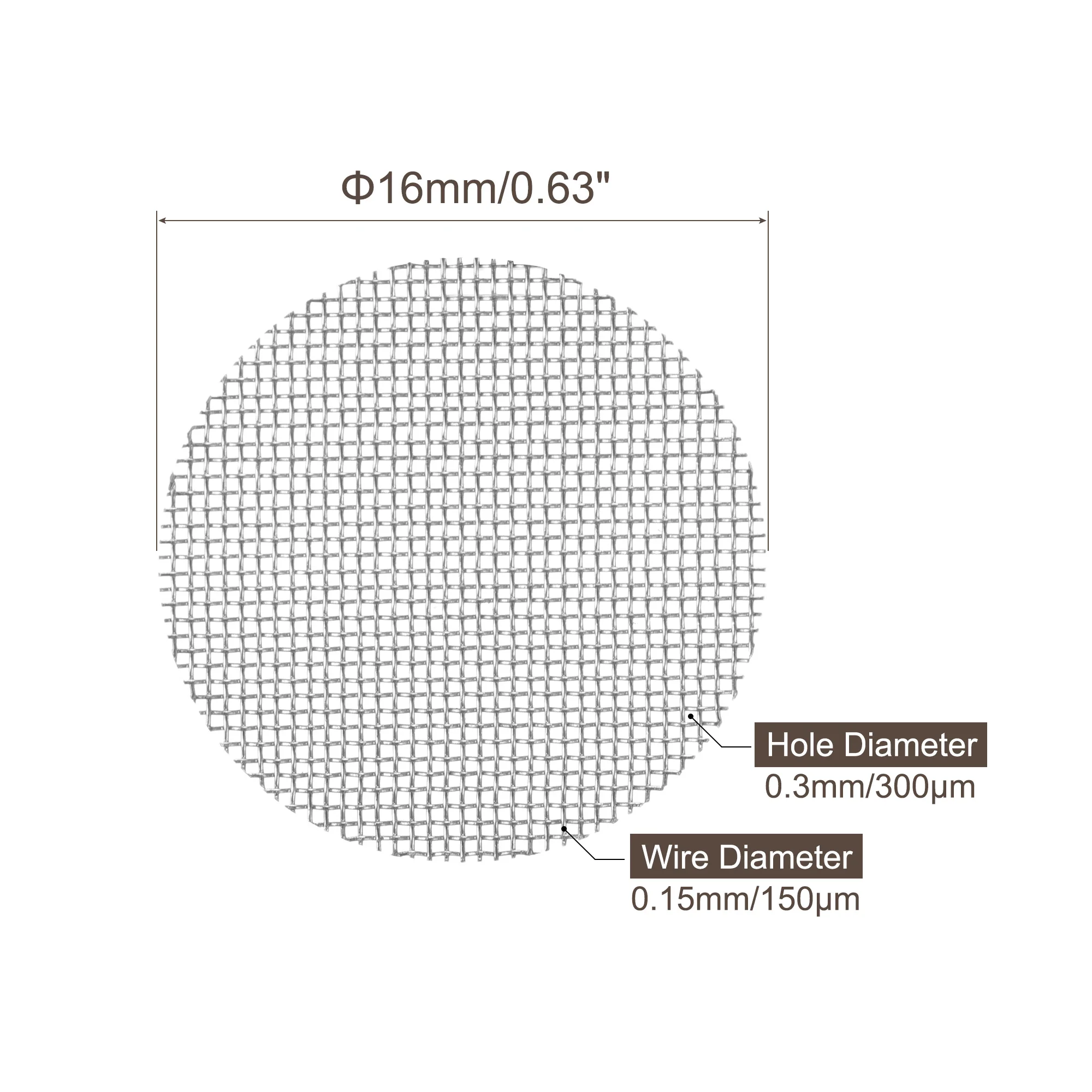 UXCELL 30 Stück Pfeifensiebgewebe aus Edelstahl, 6–25,4 mm Durchmesser, multifunktionales Raucherzubehör für Rohrfilter