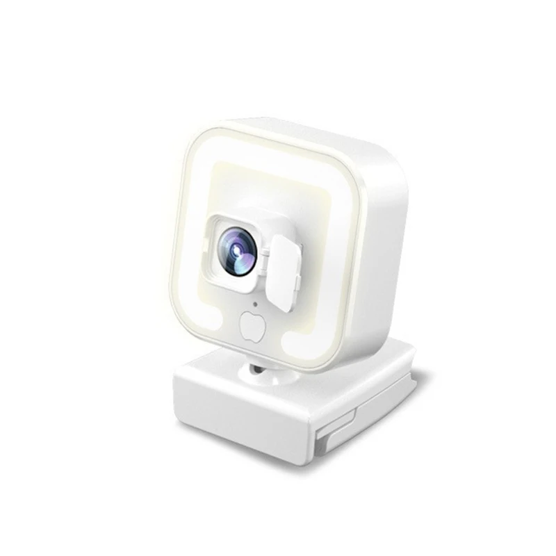 

Full HD 1080P Beauty Webcam LED Fill Light Webcam Computer Suitable for Video Chat and Teleconferencing Online Webcam Camera