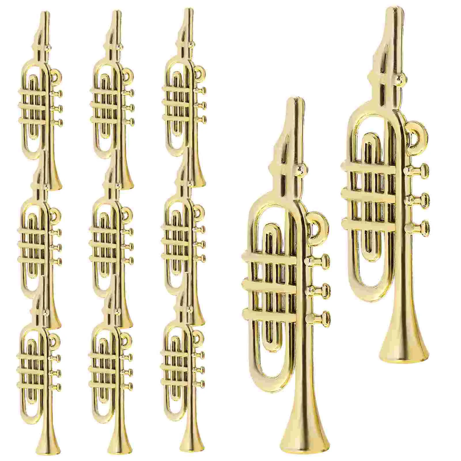 20 Pcs Mini Musical Instrument Model Xmas Instruments Garland Christmas Decorations Miniature Party Favors Models Brass