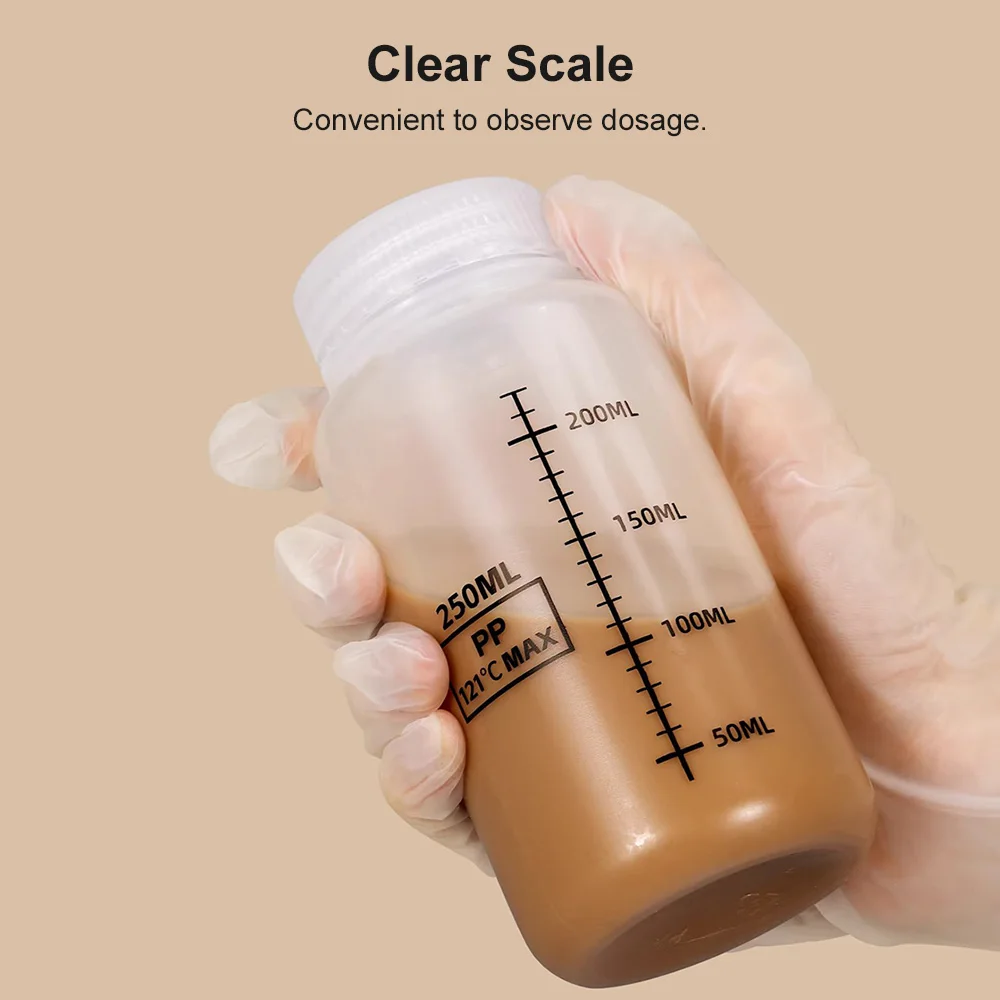 30ml-1000ml Wide Mouth Bottle with Lids PP Containers Jars For Water Sample Lab Reagent Liquid Medicine Storage Bottles