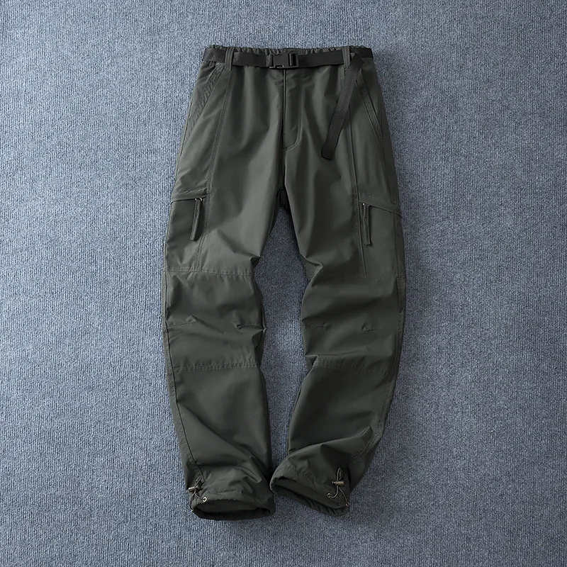 2025New Autumn and Winter Cycling Warm Waterproof Fleece-lined Thickened Ski and Mountaineering Outdoor Work Pants