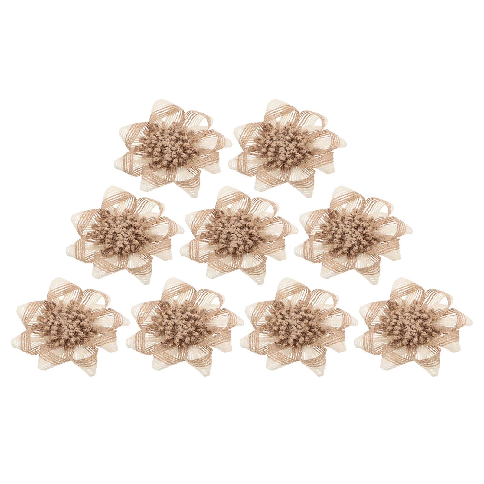 

9 Pcs Line Cloth Flower Decoration DIY Floral Crafts Burlap Flowers for Decorative Handmade