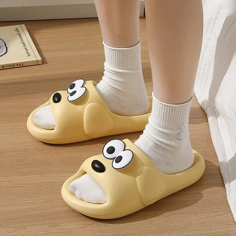 Woman Slipper Dog Puppy Cartoon Home Cloud Sandals Men Flip Flops Home Soft Sole Beach Outdoor Non Slip Shoes Slide Female Male