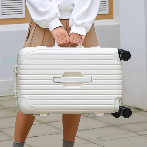 화이트 37분 소형 휴대용 여행 가방 다기능 알루미늄 프레임 대용량 초대용 강력하고 내구성이 뛰어난 컵 홀더 및 매그네틱 클립