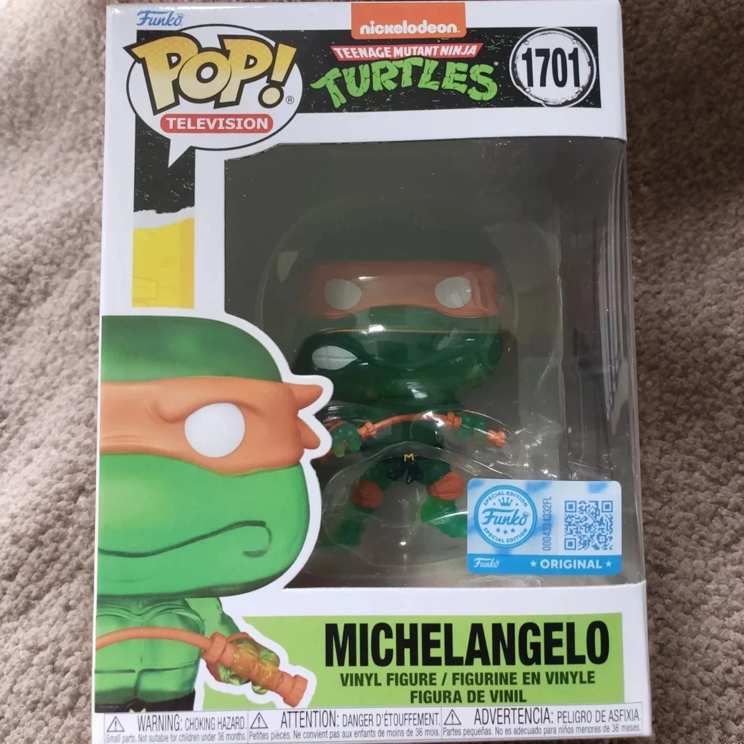 

Teenage Mutant Ninja Turtles Figure Michelangelo (Translucent Green)1701 Anime Figures Limited Edition Collectible Toy Gift