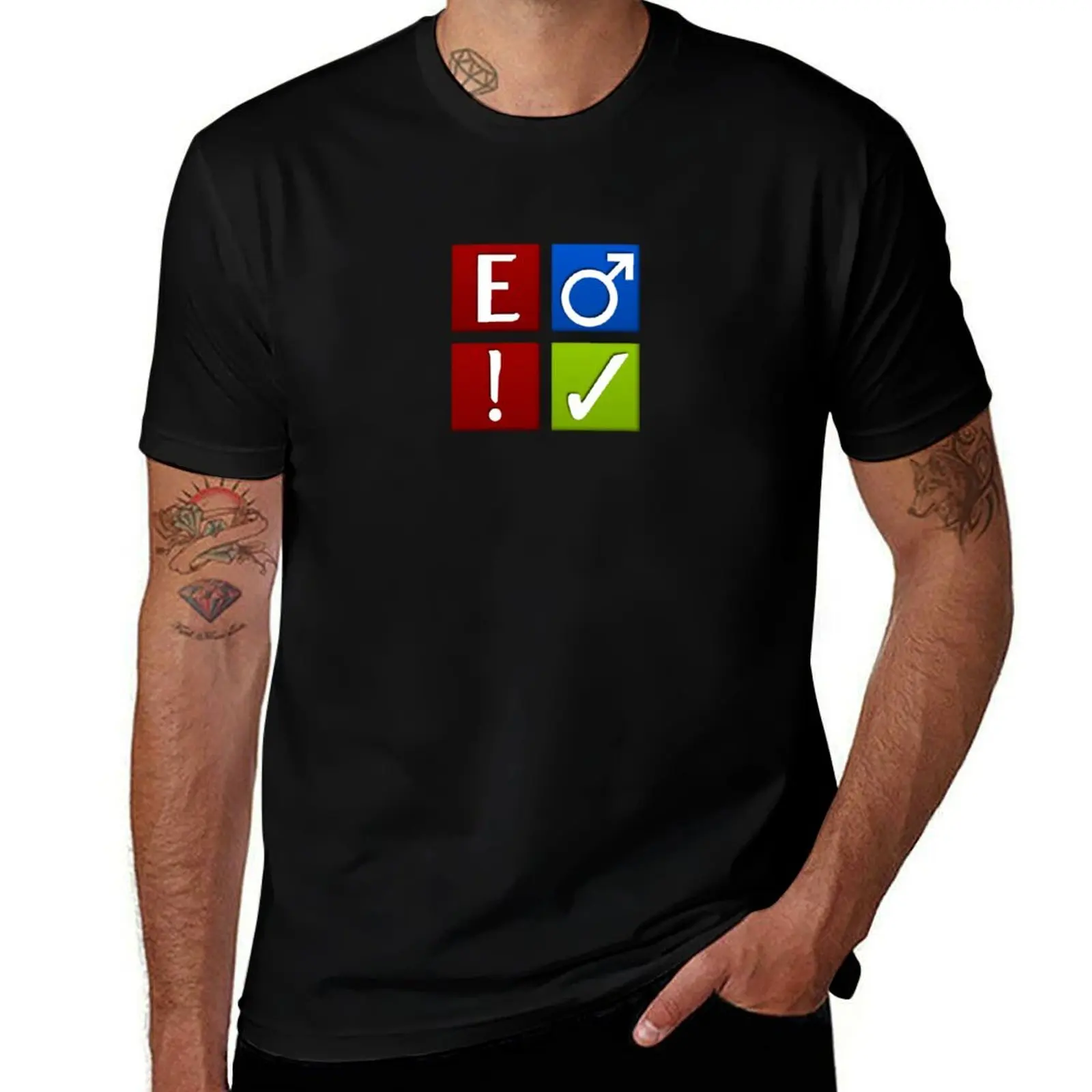 

Archive Of Our Own (AO3) Content Symbols (M/M ver.) T-Shirt funny t shirts man men t shirt cotton 100% T-shirt