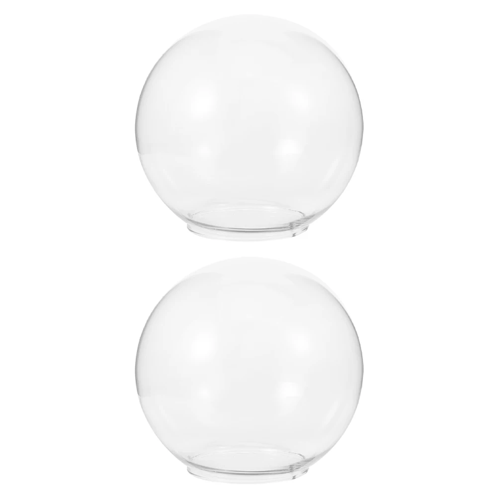 

2Pcs Clear Globe Glass Lamp Shade Lighting Replacement Create Cozy Romantic Atmosphere for Living Room Bedroom High Light