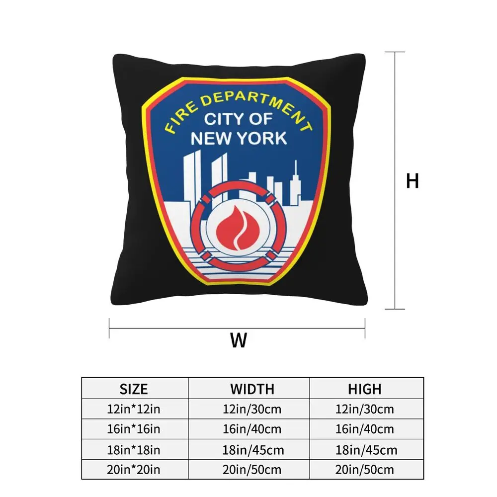 NEW FDNY Fashion Pillowcases Decorative Pillow Covers Soft and Cozy 2 PCS