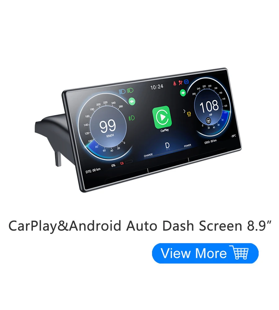 Mini Dash Screen Display 8.9-inch LCD AMD Intel System Digital Car Dashboard HUD Display for Tesla Model 3 Model Y